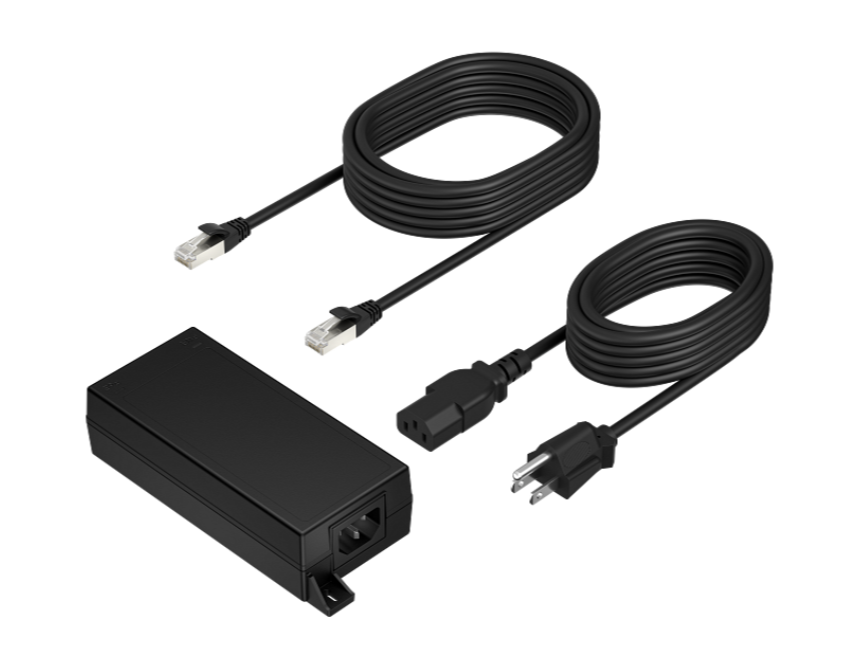 HP Poly PoE++ 65W 2.5G Adapter with 3.66m CAT6A Cable and Power Cord, B5NH6AA - imagine 2