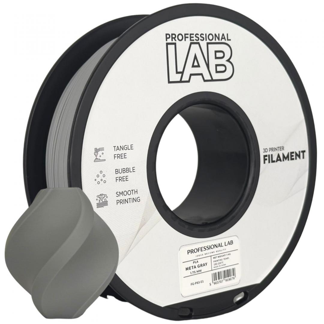 PROFESSIONAL LAB PROF. LAB 3D FILAMENT 1KG, Diametru: 1.75mm, Greutate: 1kg, PLA META GRAY
