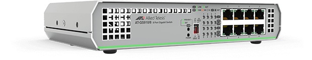 Allied Telesis SWITCH, GS910/8, porturi Gigabit x 8, unmanaged, carcasa metalica, AT-GS910/8-50
