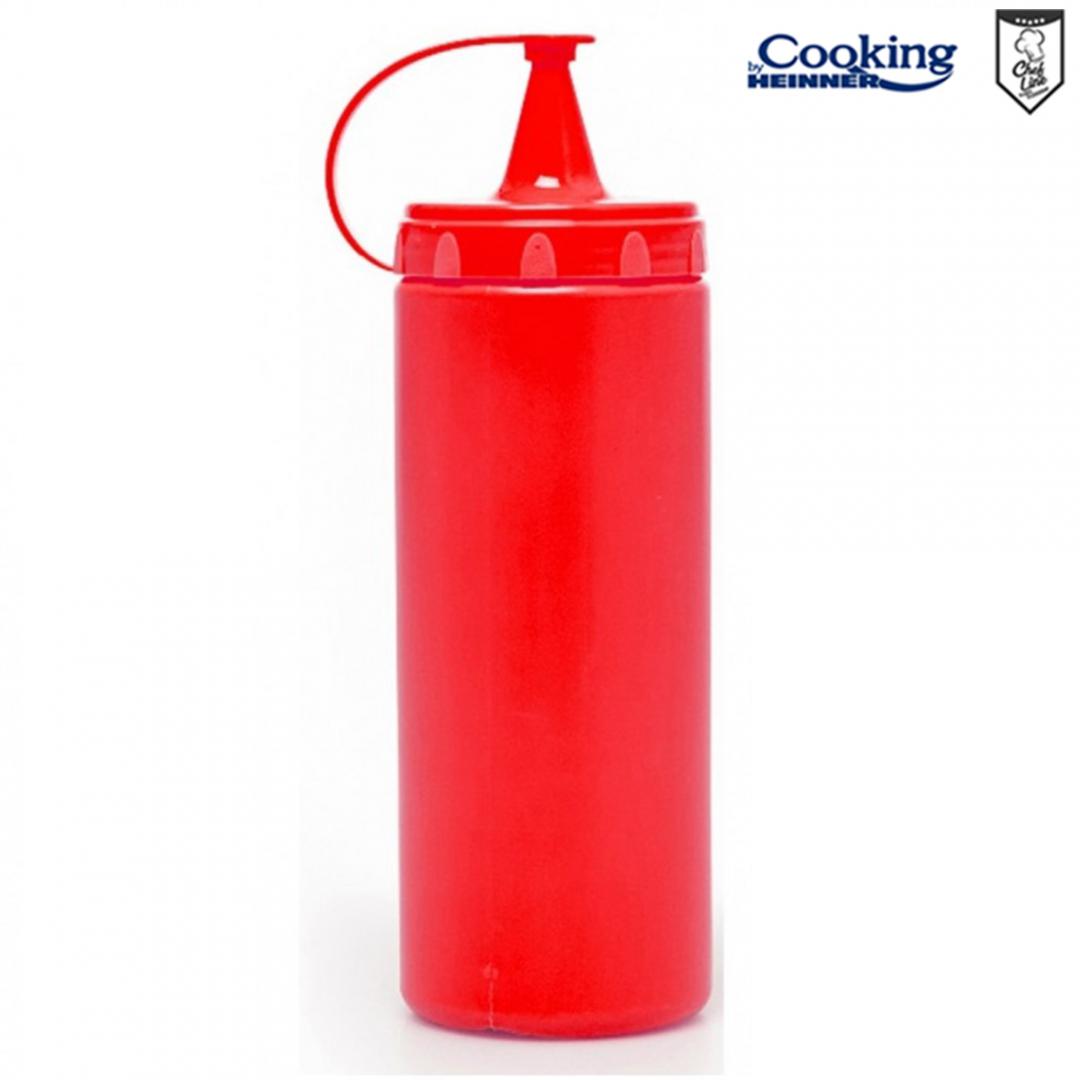 HEINNER STICLA DISPENSER PENTRU SOSURI 700 ML, ROSU, CHEF LINE, COOKING BY HEINNER, HR-GMP-0700R
