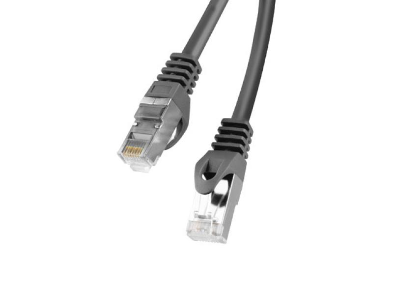 LANBERG PATCHCORD CAT.6 FTP 1M BLACK FLUKE PASSED, PCF6-10CC-0100-BK
