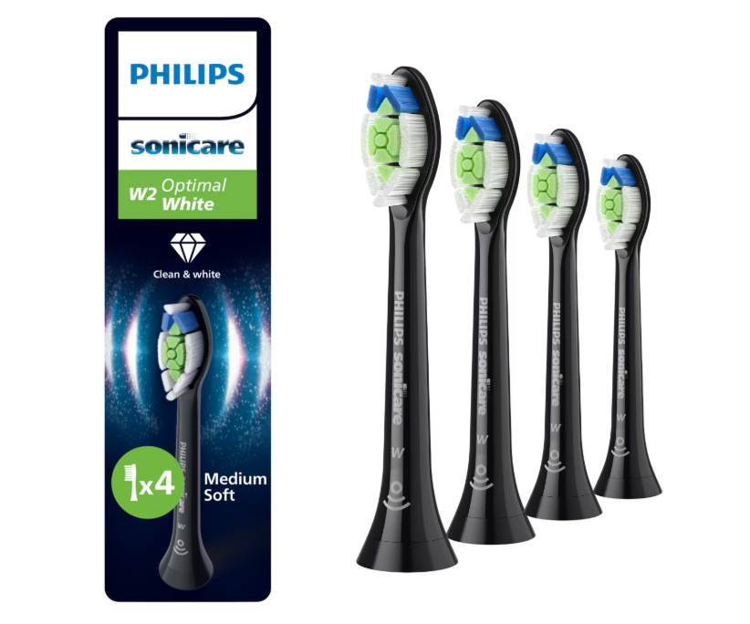 PHILIPS Rezerve Sonicare Optimal White, Pachet de 4 capete de periere, Standard, Click-on, HX6064/88