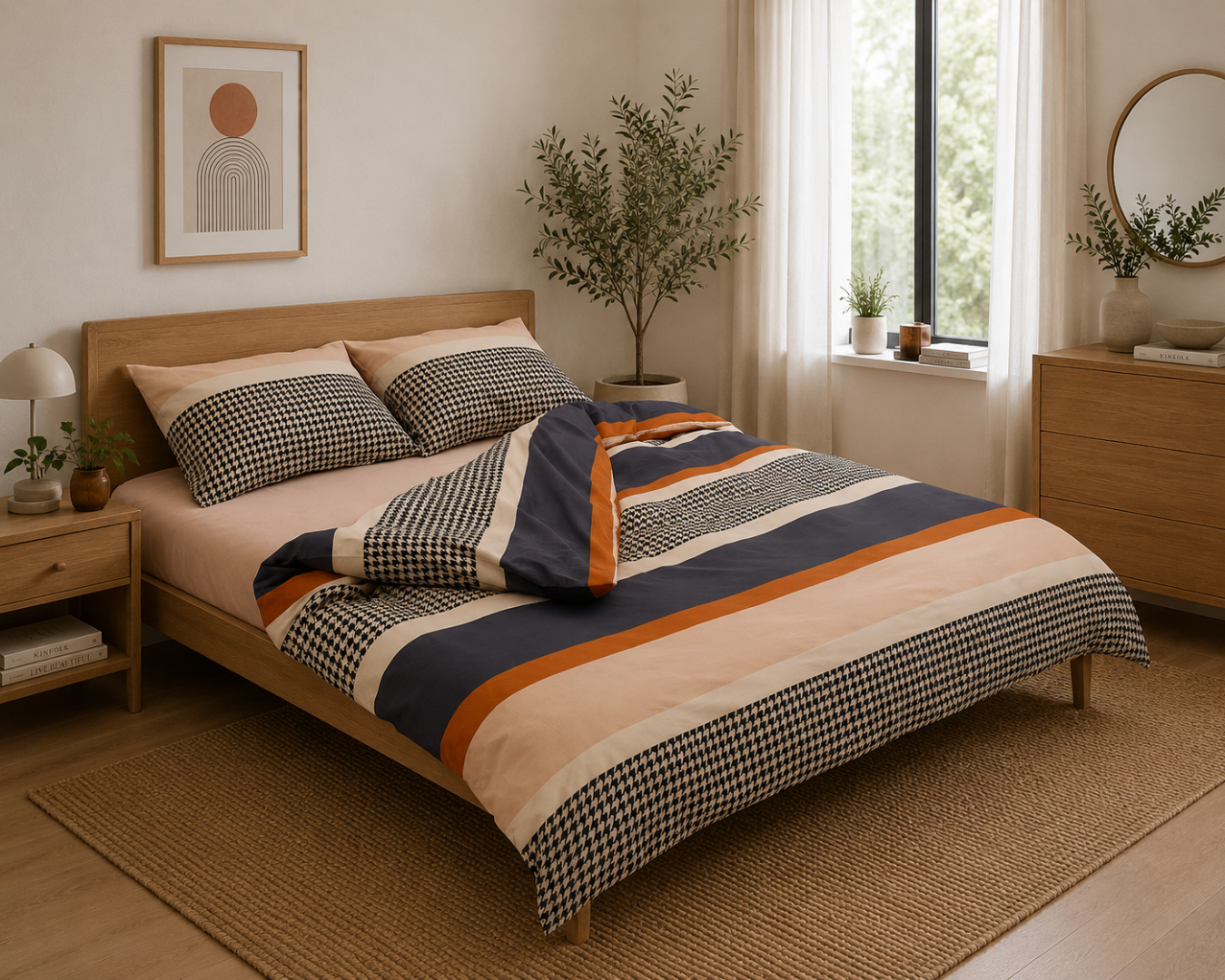 HEINNER Lenjerie dubla,100%bumbac,4 piese, Arin, HR-4BED-132-ARIN - imagine 2