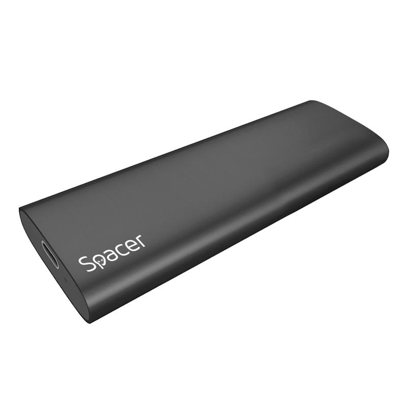 SPACER Rack extern pentru SSD M.2 PCIe NVMEE, interfata PC USB 3.1 Type C, aluminiu, SPRK-M2TYPEC-04