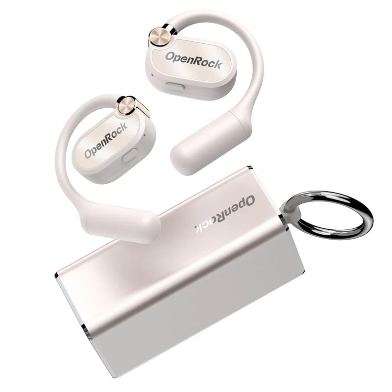 OneOdio Casti OpenRock X, Open-Ear, utilizare smartphone, Bluetooth 5.3, rezistent, OpenRock X White