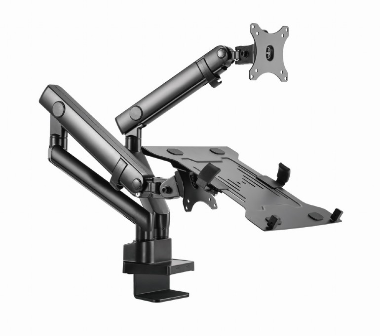 Gembird SUPORT de birou, pt 2 TV/monitor plat, pt notebook, diag. max 17-32 inch, MA-DA3-02 - imagine 3