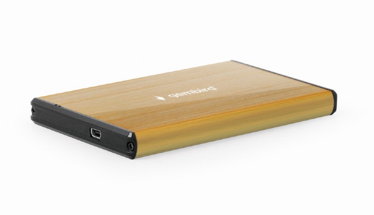 Gembird RACK extern, pt HDD, 2.5 inch, S-ATA, interfata PC USB 3.0, aluminiu, auriu, EE2-U3S-3-GL