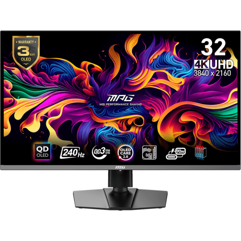 MSI MONITOARE - gaming MS-3DD2,ID1/Black-Black,31.5,Anti-Reflection,Non-touch,QD, MPG 321URX QD-OLED