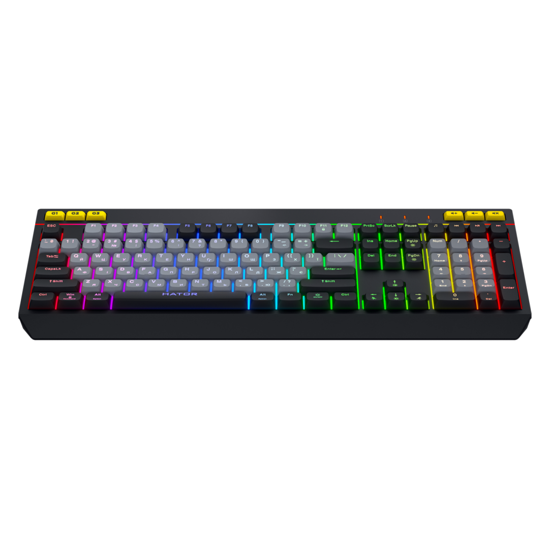 HATOR Tastatura Gaming Icefall, RGB, USB, negru, HTK401US - imagine 2