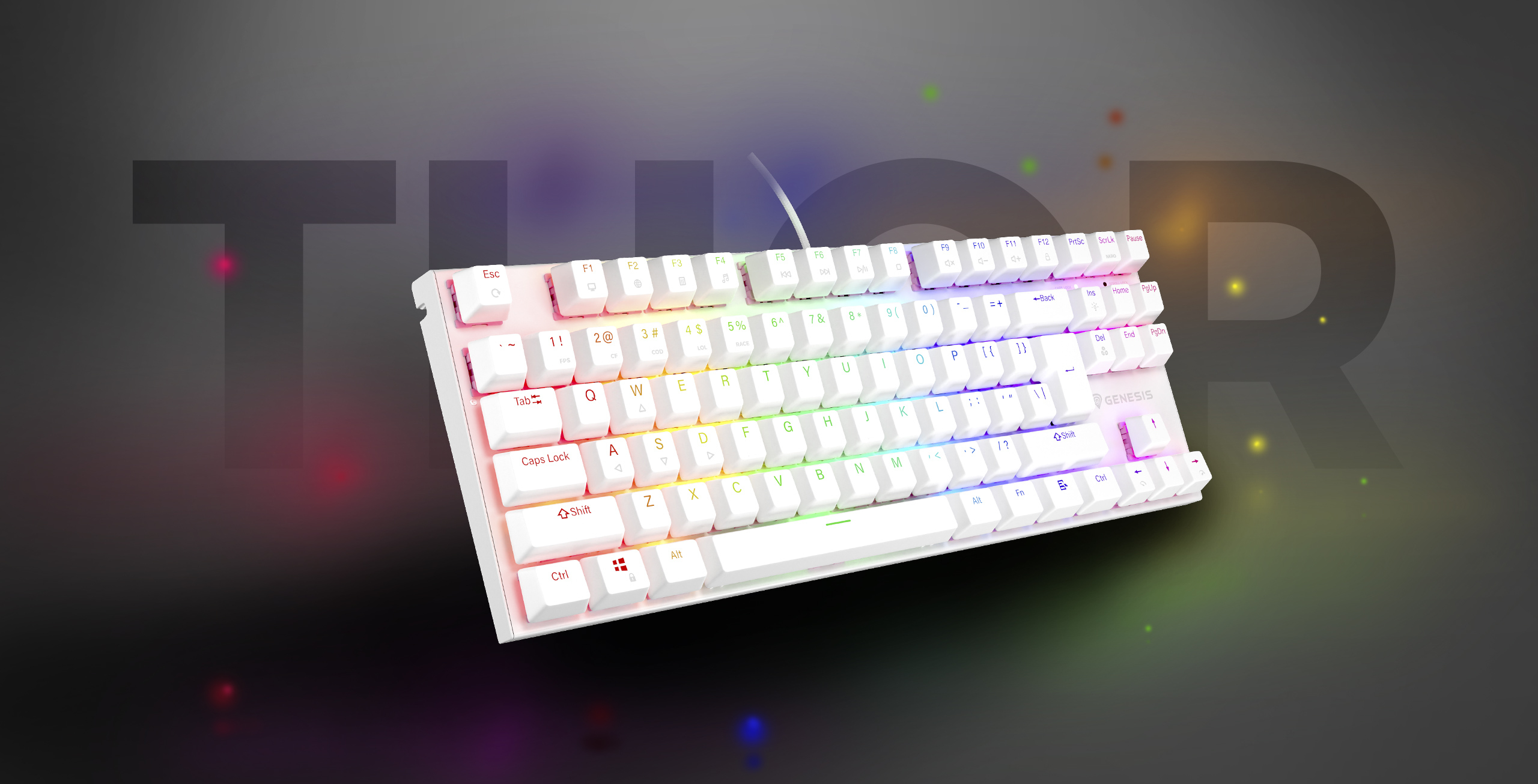 Genesis Tastatura Thor 303 TKL P alb, NKG-2063 - imagine 9
