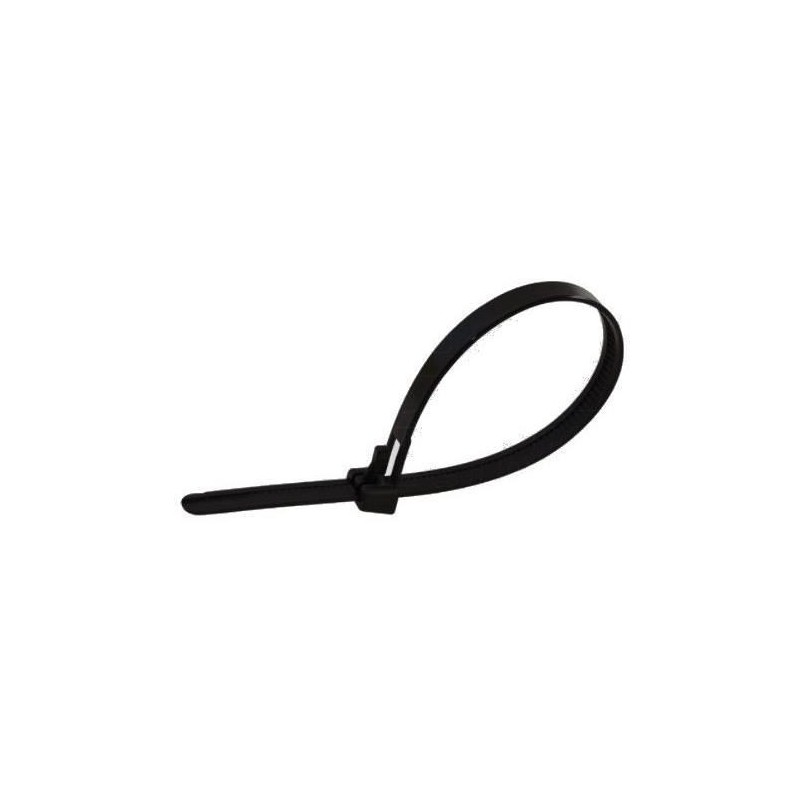 ELEMATIC Brida plastic 7,5 x 350 reutilizabila, black (100buc) -, 5354