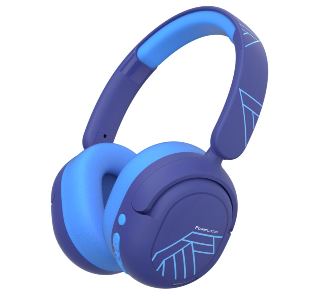 POWERLOCUS Casti Over-ear Lion, Wireless/Wired, Albastru, PWL-LION-BLUE - imagine 2