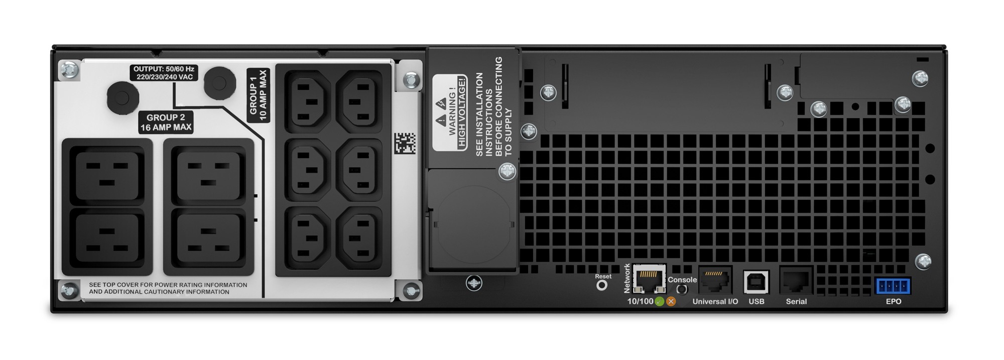 APC UPS Smart-UPS SRT Online cu sin pura,rack,5000VA /4500W,AVR,IECx10,1x,LCD,1-10 min, SRT5KRMXLI - imagine 3