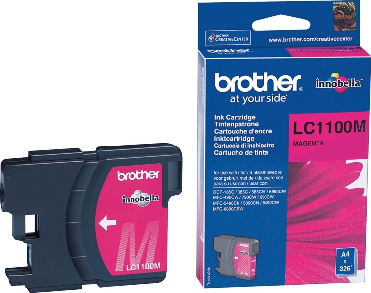 BROTHER Cartus Cerneala Original Magenta pentru DCP-6690|MFC-5895|MFC-6490|MFC-6890, 750, LC1100HYM