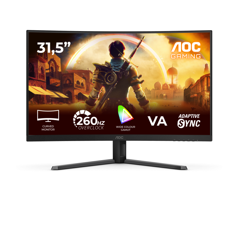 AOC Monitor Gaming, 31.5", 1920 x 1080 pixeli, Black, Red, C32G42ZE