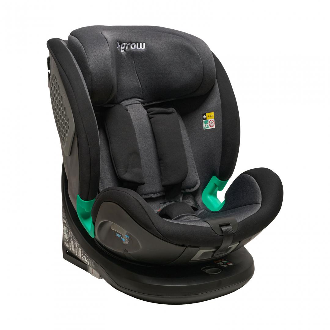 U-GROW Scaun auto rotativ 360 gr,isofix,Negru, UGHCS-09BK - imagine 7