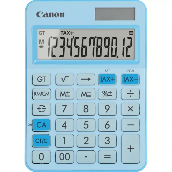 Canon Calculator de birou, LS-125KB PBL, Pastel Blue, LCD 12-digit, dim.car. 18.6 mm, 6819C003AA