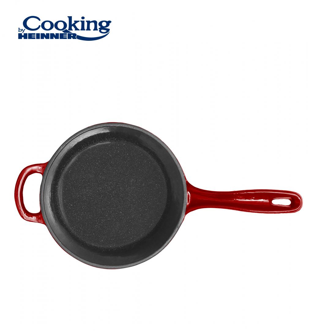 HEINNER CASEROLA FONTA EMAILATA + CAPAC 19 X 9 CM, 1.8 L, RED LINE, COOKING BY, HR-KN-C18