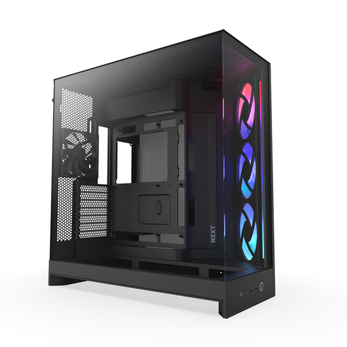 NZXT Carcasa H9 Flow RGB (2025), Dual-Chamber, Mid-Tower, Negru, CM-H92FB-R1