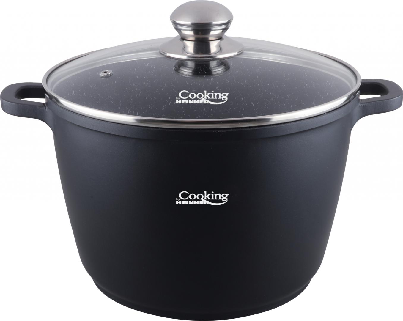 HEINNER OALA ALUMINIU TURNAT+CAPAC, 28 cm x 20 cm, 10 L, DARK LINE, COOKING BY, HR-SCO-A0628A