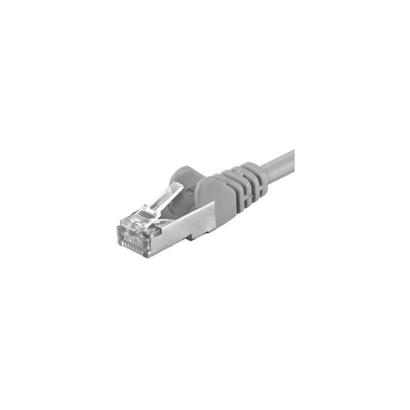 PremiumCord Patchcord SFTP RJ45-RJ45 Cat.6A, 0.5m, gri, SFTP-6A-0.5-G