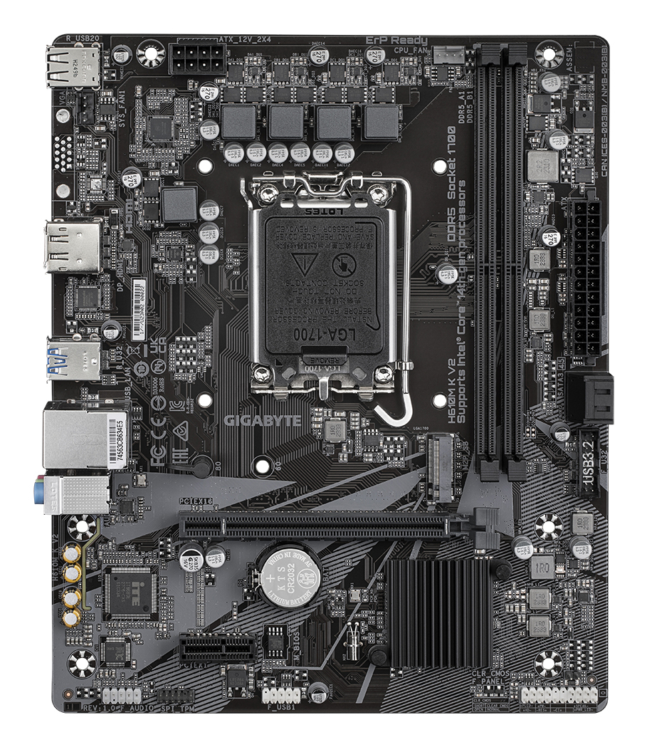 Gigabyte MB LGA1700 DDR5, H610M K V2 - imagine 2