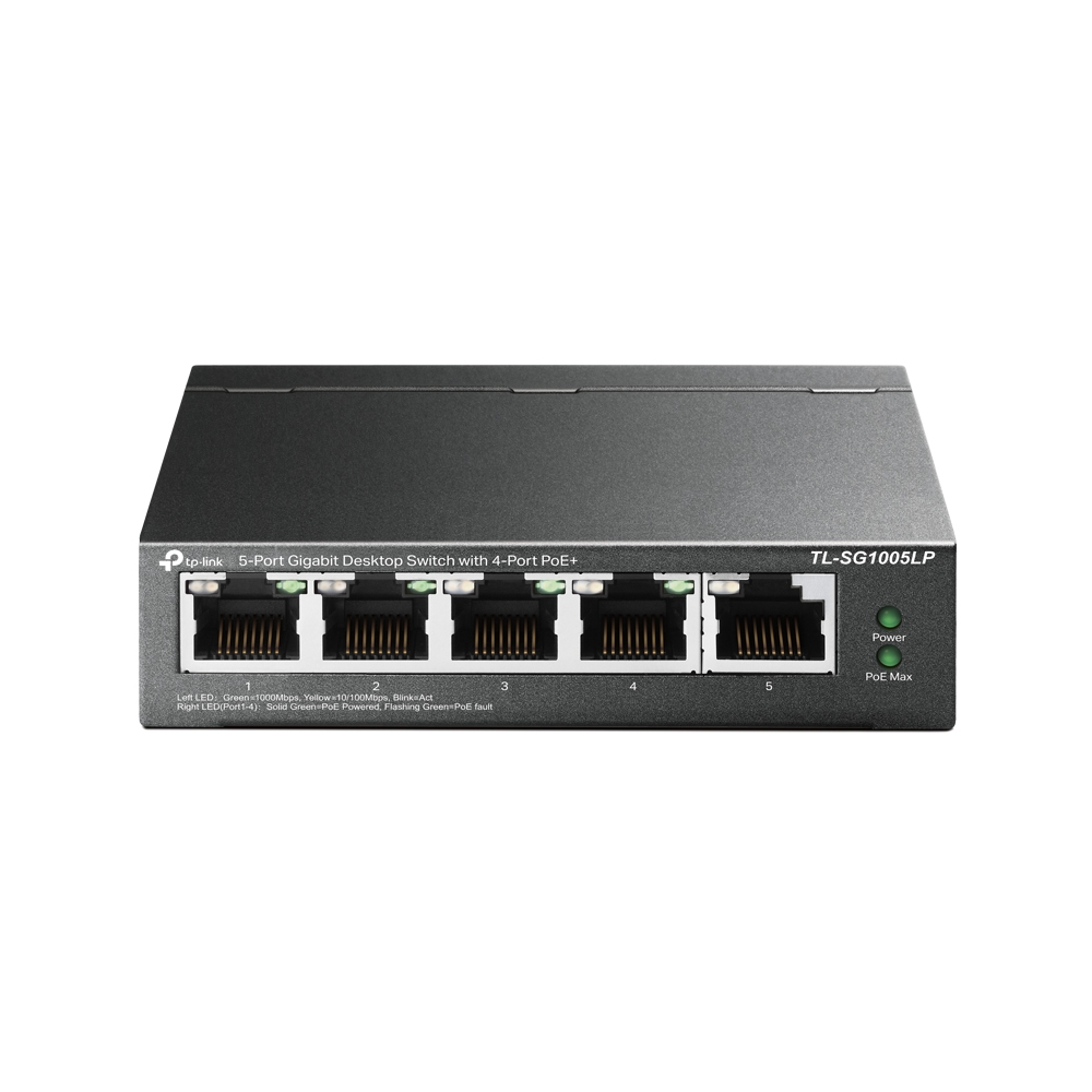 Tp-Link SWITCH PoE 5 porturi Gigabit (4 PoE+), TL-SG1005LP