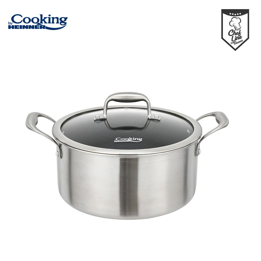HEINNER SEMIOALA CU CAPAC, 20x10 CM, 2.8 L TITANIUM3, COOKING BY, HR-MRK-20