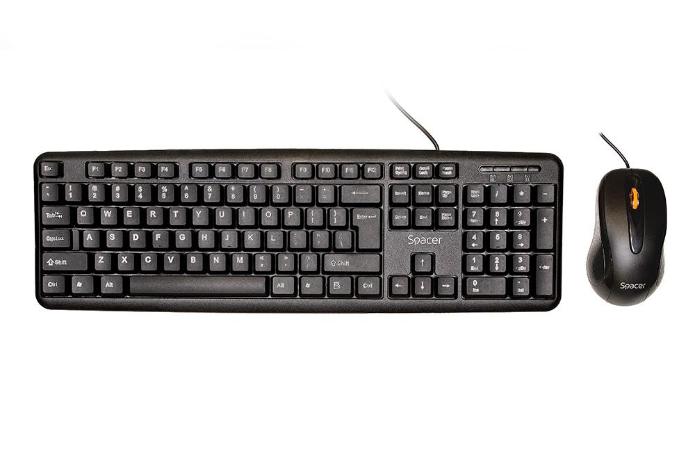 SPACER Kit Wired tastatura si mouse, taste numerice, Negru, SPDS-S6201 - imagine 2