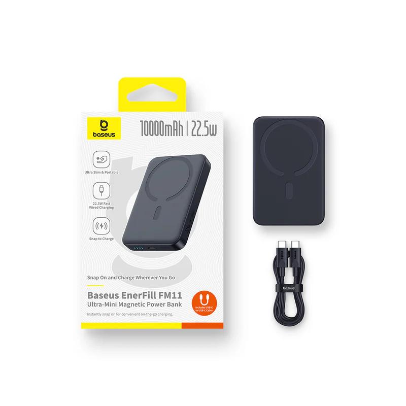 Baseus POWER BANK EnerFill FM11 Mini Magnetic Wireless, P1008210E123-00 - imagine 9