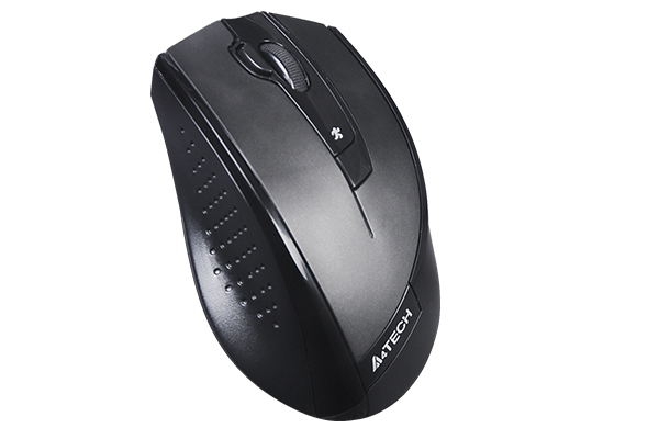 A4Tech MOUSE, PC sau NB, wireless, 2.4GHz, optic, 2000 dpi, butoane/scroll 5/1, buton, G9-730FX-BK - imagine 2