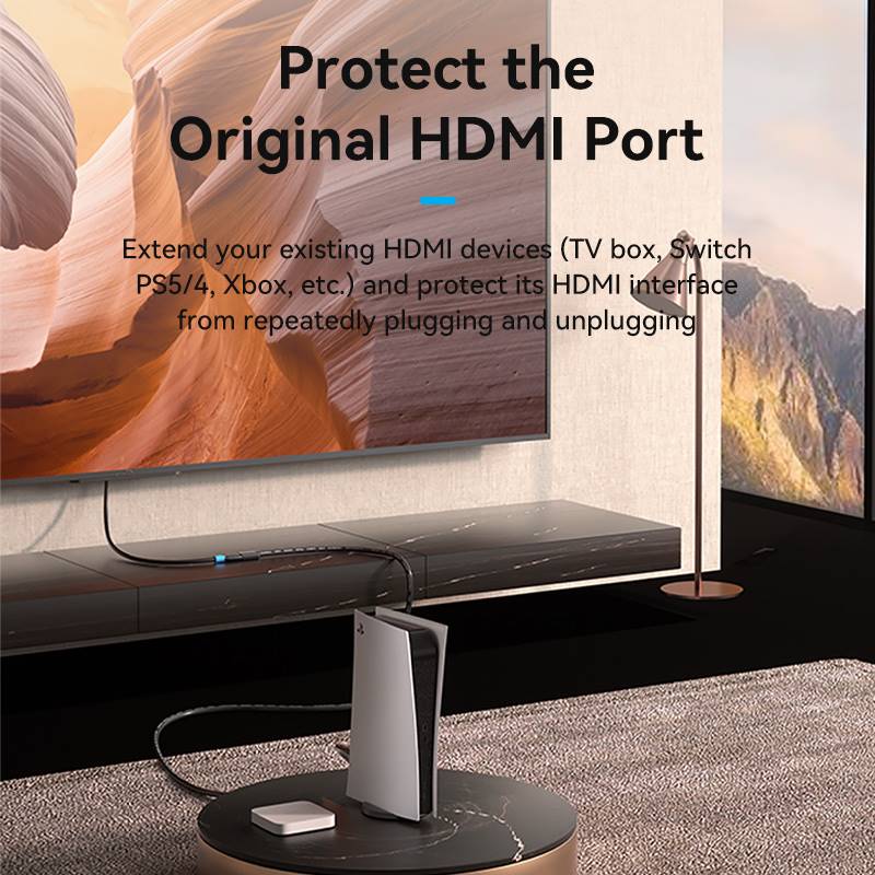 Vention Cablu video prelungitor, HDMI(M) la HDMI(T), 0.5m, rezolutie 4K la 60Hz, negru, AHCBD - imagine 7