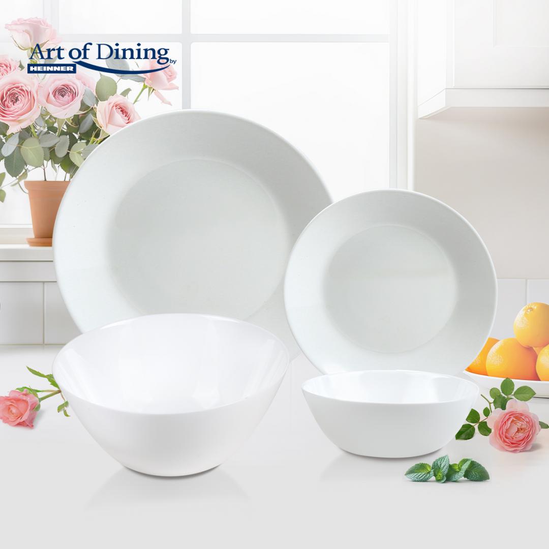HEINNER SERVICIU MASA DIN OPAL ALB 19 PIESE, ARIANA, ART OF DINING, HR-AHL-19AR - imagine 2