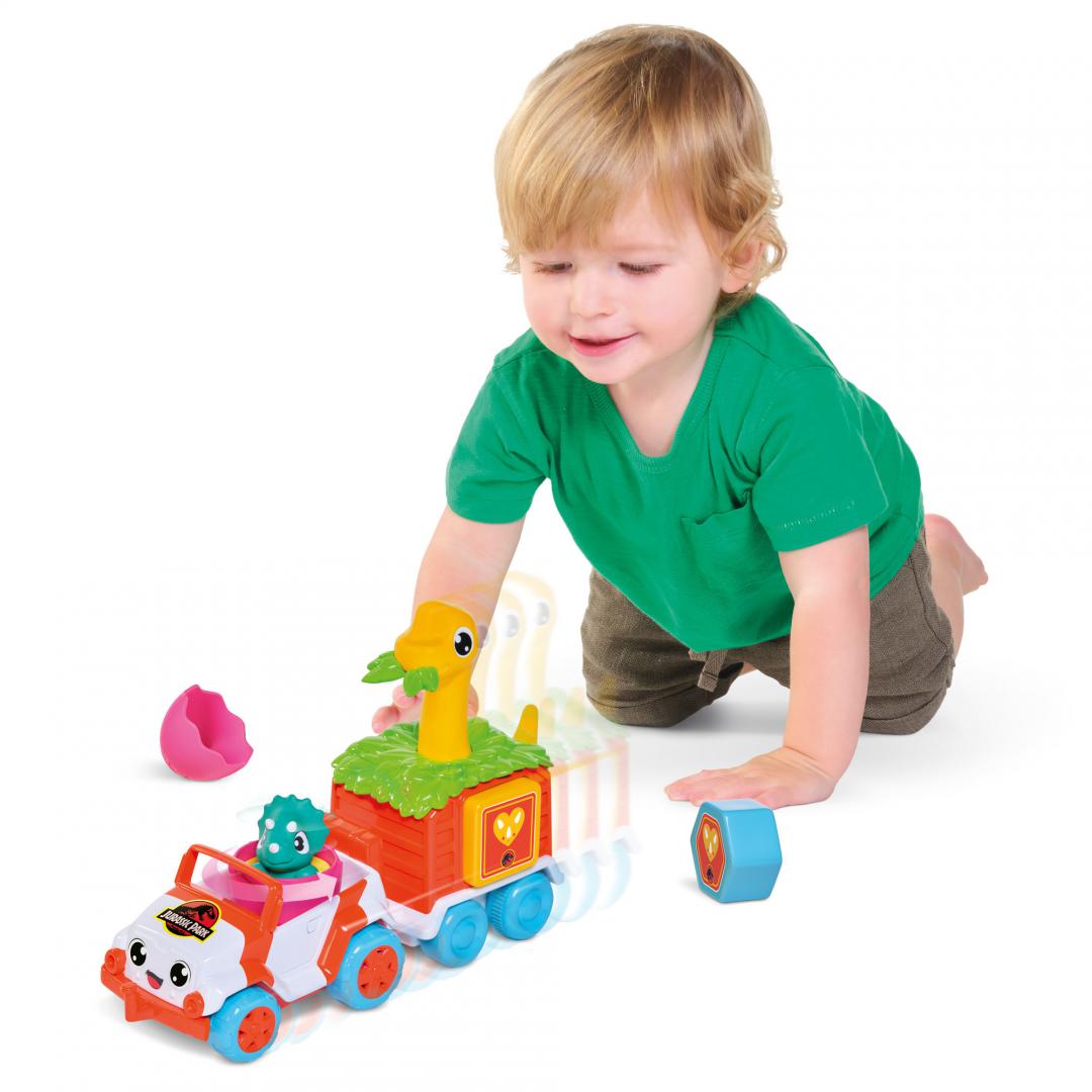 TOMY VEHICUL DE SALVARE CU REMORCA COLORATA, DINO, JURASSIC WORLD, T73253 - imagine 3