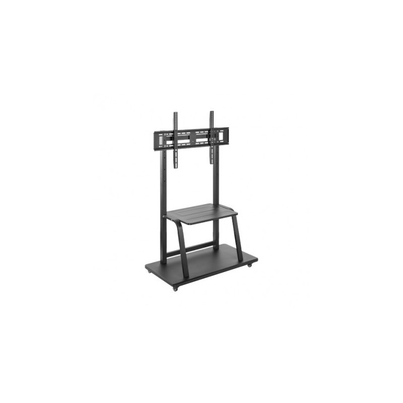 Nexio Stand TV pentru prezentare, Heavy-Duty, mobil pe roti, raft dispozitive multimedia, NX-T1035ME