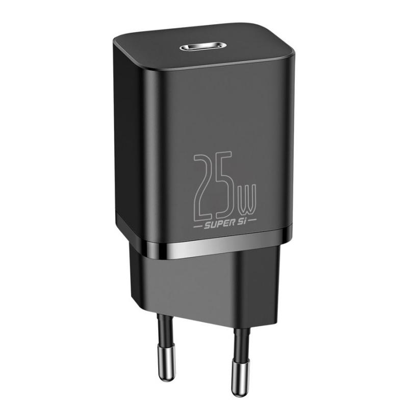 BASEUS Incarcator retea Super Si, 25W, 1 port, Negru, CCSP020101 - imagine 2