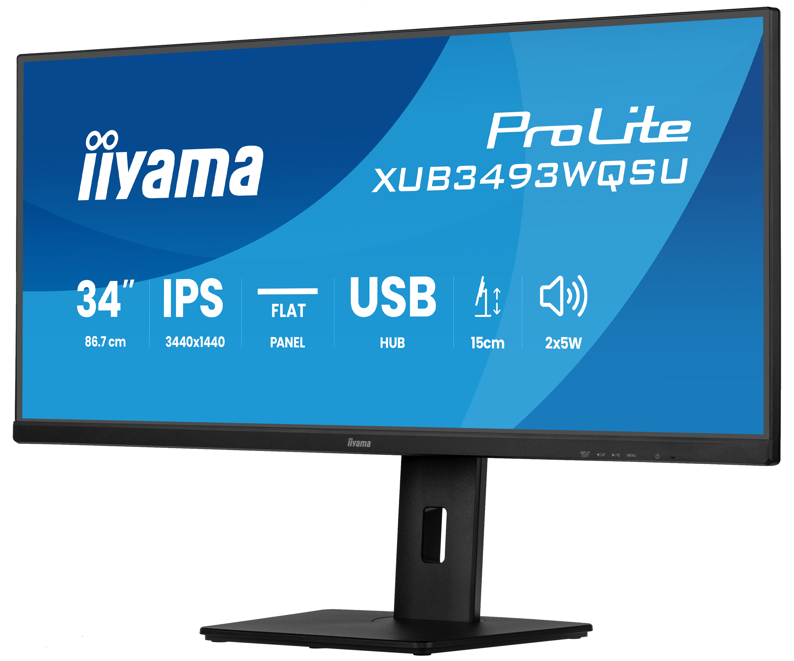 Iiyama Monitor IPS LED 34, XUB3493WQSU-B6 - imagine 3