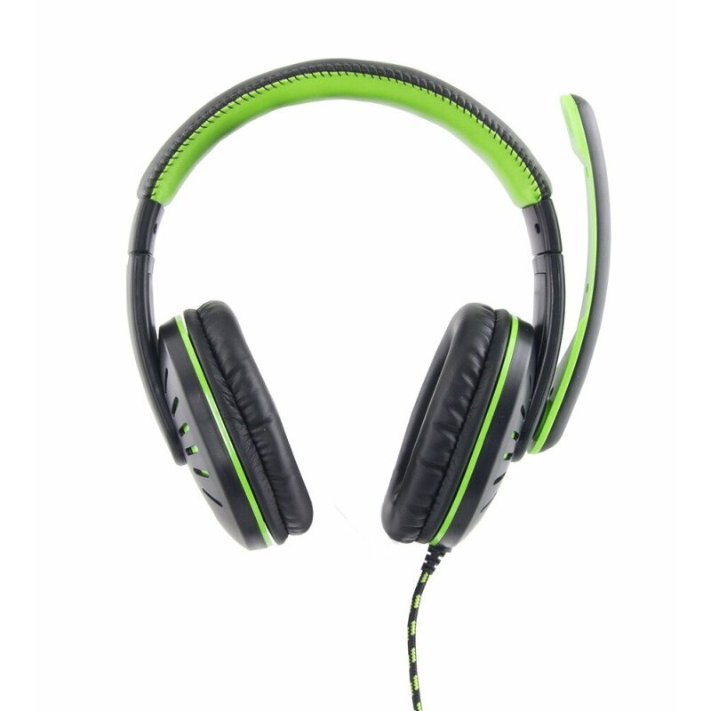 Esperanza Casti gaming cu microfon Crow EGH330B stereo 2m Negru/Verde, EGH330G
