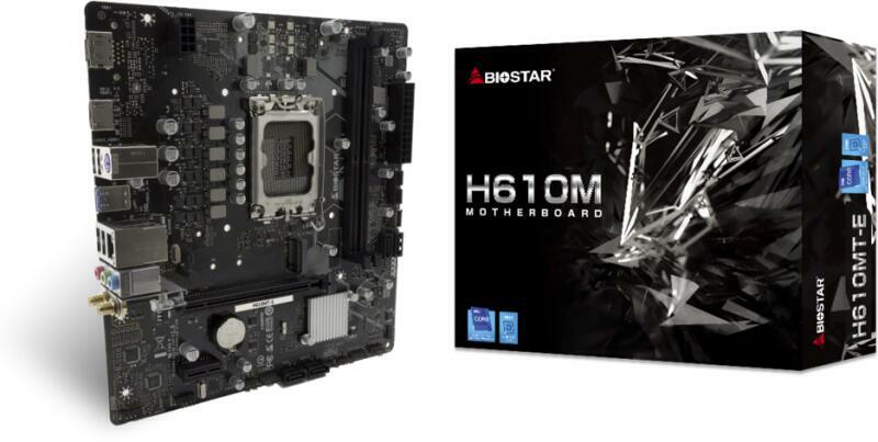 BIOSTAR Placa de baza Micro ATX LGA 1700 DDR4 Gigabit Ethernet 228x216mm, H610MTE