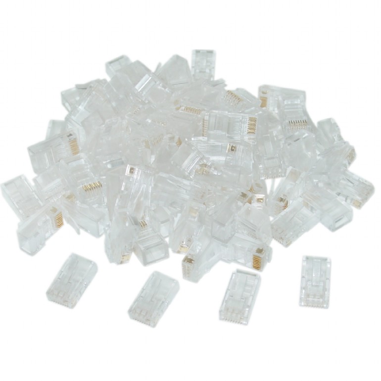Gembird MUFA RJ-45 pt. cablu UTP, Cat6, RJ-45 (T), plastic, 100 buc, LC-8P8C-002/100