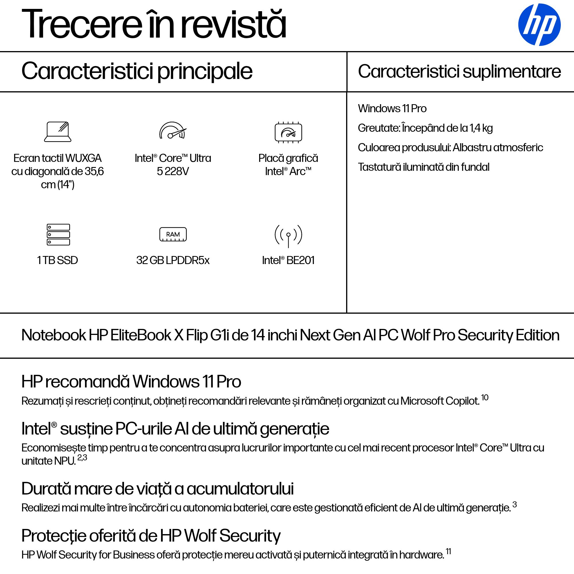 HP xFlipG1i 14T U5-228V 32 1 UMA W11P 1y, B9ZP7ET - imagine 4