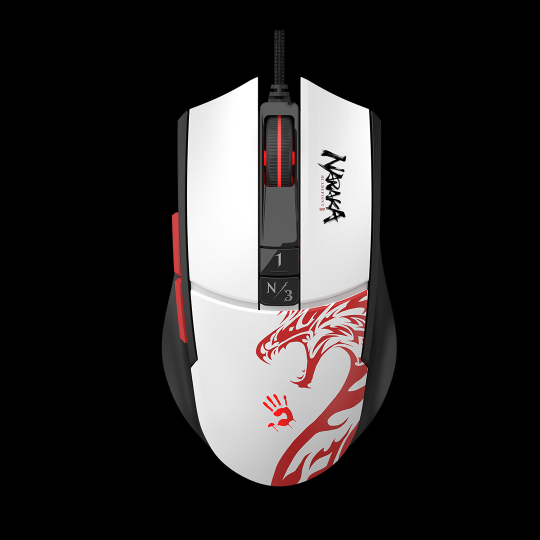 A4Tech MOUSE - gaming, Bloody co-branded Naraka, cu fir, USB, optic, 12000 cpi, L65-MAX