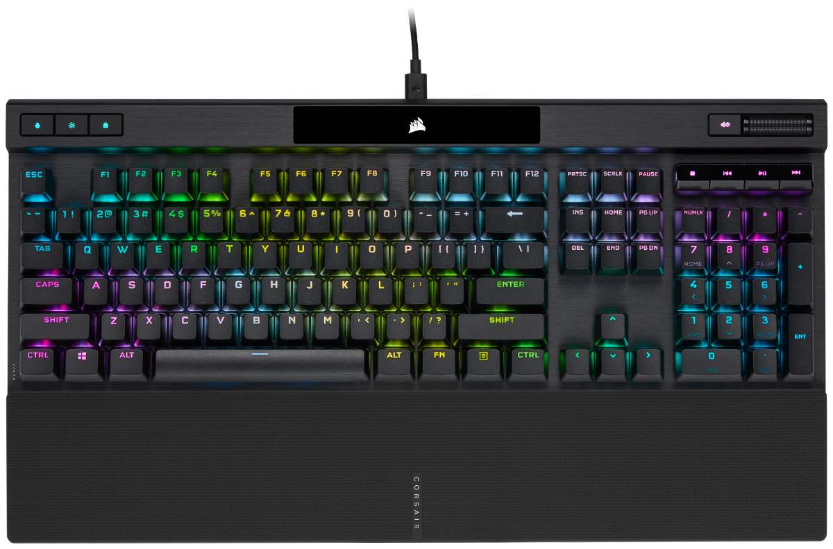 Corsair K70 PRO RGB Optical-Mechanical Gaming Keyboard with PBT DOUBLE SHOT PRO, CH-910941A-NA