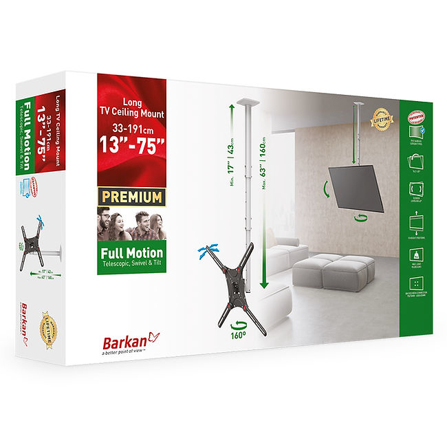 Barkan Suport TV tavan 13-86" 56kg ng, 4500L