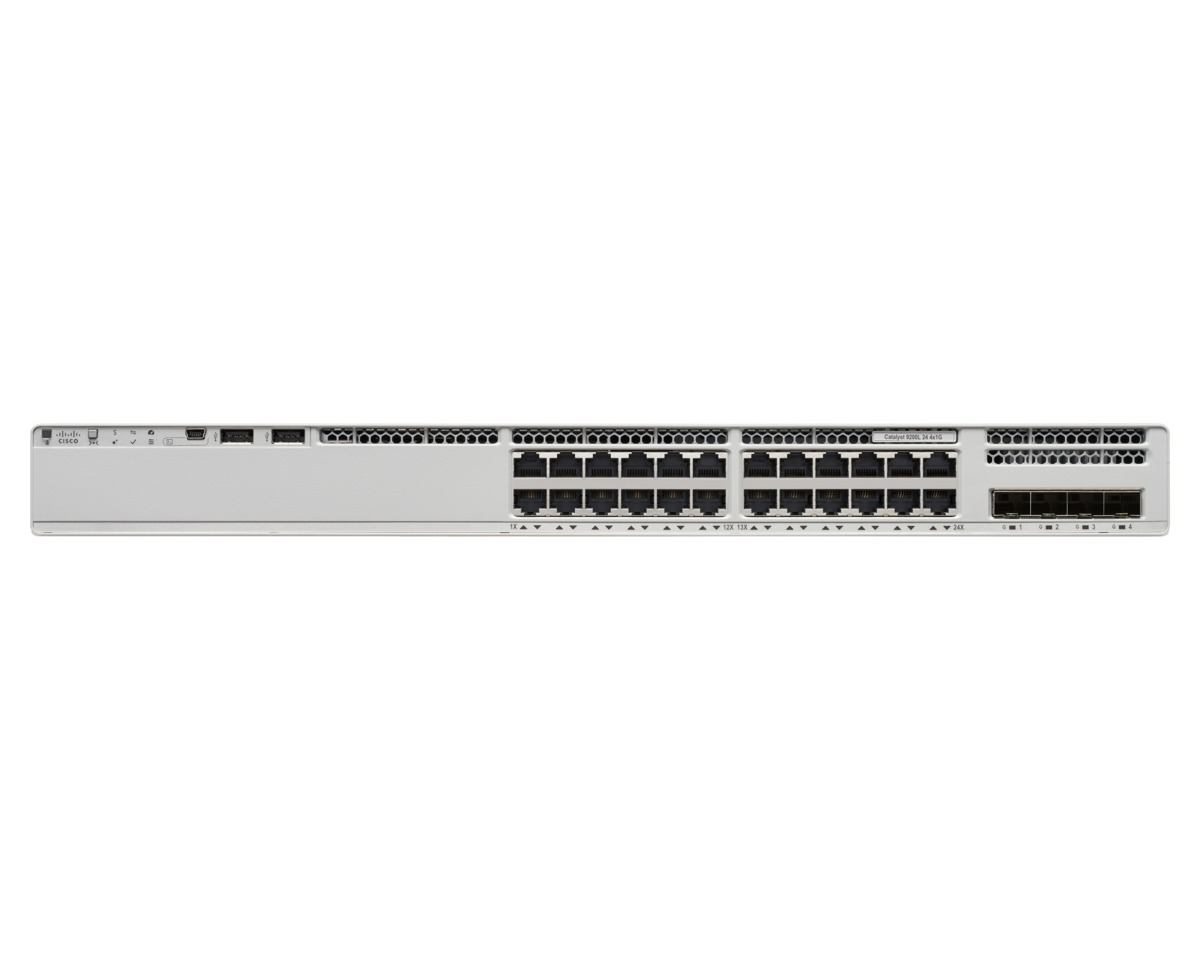 CISCO SWITCH PoE, Catalyst 9200L-24Pport Gigabit x 24, managed, rackabil, carcasa, C9200L-24P-4G-E