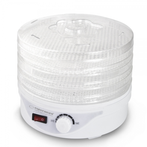 Esperanza Deshidrator pentru alimente Esperanza Delicatesse 250W 4 tavi Alb, EKD003