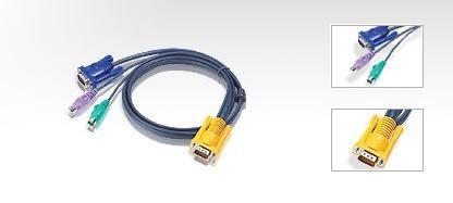 Aten CABLU KVM, convertor Serial la Video + PS/2, conector 1: SPHD-15 (T); conector 2: VGA, 2L-5202P