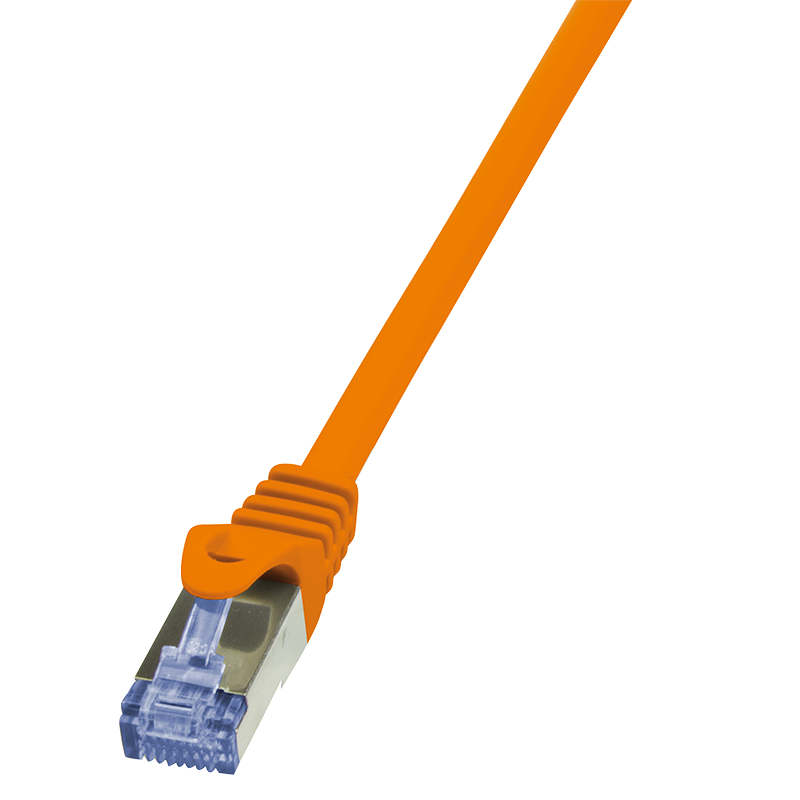 Logilink PATCH CORD S/FTP Cat6a, LSZH, cupru, 0.5 m, portocaliu, AWG26, dublu ecranat, CQ3028S
