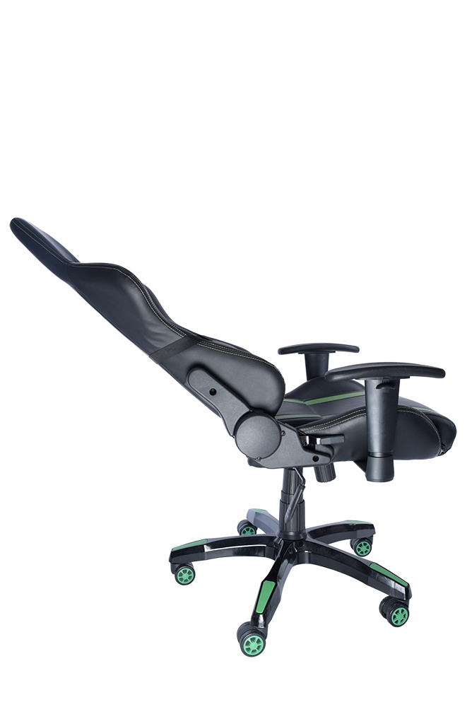 SPACER SCAUN GAMING imitatie piele, black & green, brate ajustabile, greutate max., SPCH-TRINITY-GRN - imagine 9