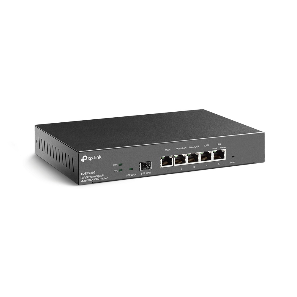 Tp-Link ROUTER wired Gigabit, 1 WAN + 2 LAN + 2 WAN/LAN + 1 Gigabit SFP, ER7206 - imagine 2